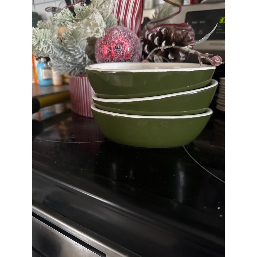 Green hall oval dishes ( all 3)